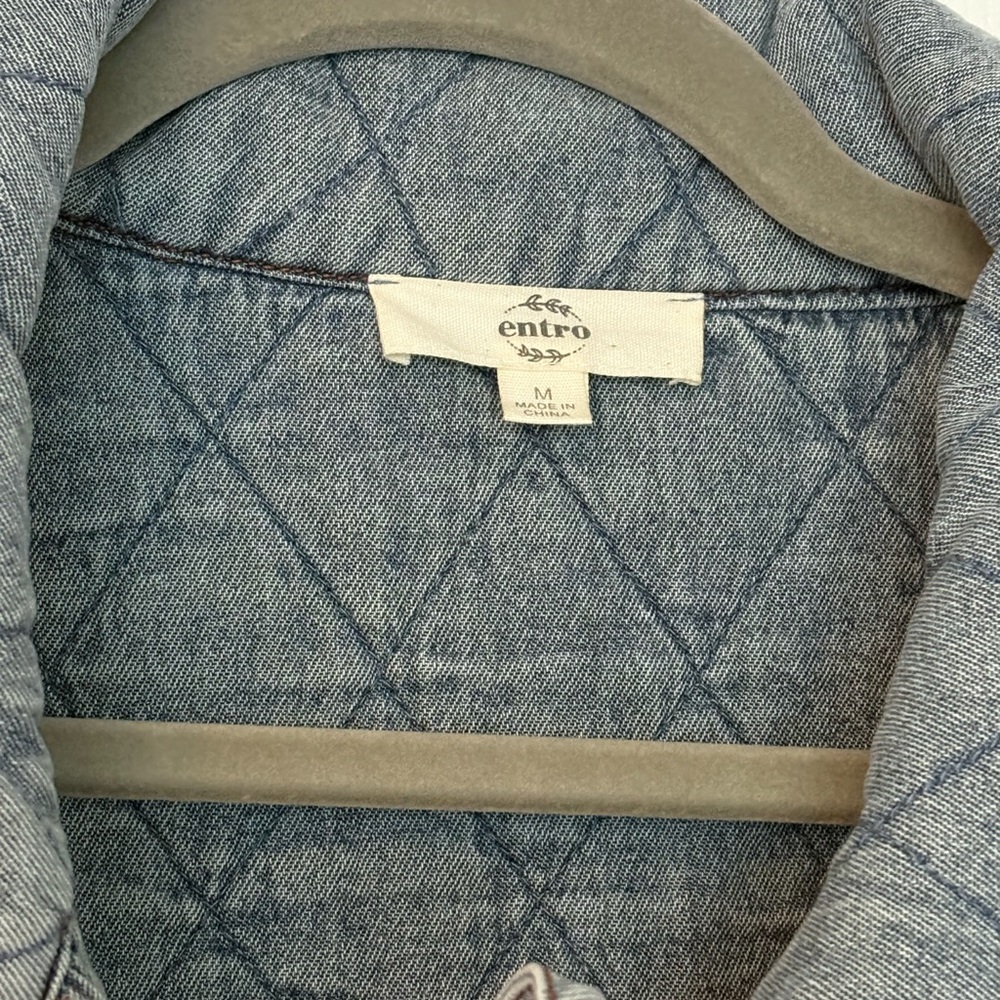 Entro Gray Quilted Jean Jacket - Picture 2 of 2